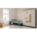 Спальный гарнитур Фиеста Кровать 900 + Тумба + Шкаф 4-х створчатый цвет венге/дуб лоредо фото 3