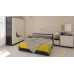 Спальня Фиеста Кровать 1800 + Две тумбы + Шкаф 4-х створчатый + Комод + Зеркало цвет венге/дуб лоредо фото 3