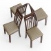 Комплект из 4-х стульев Мебель--24 Гольф-11 массив берёзы орех обивка ткань атина коричневая фото 2