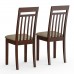 Два деревянных стула Мебель--24 Гольф-11 массив берёзы орех обивка ткань атина коричневая фото 2