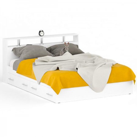 Кровать с ящиками Камелия 1600 цвет белый - арт. 1022177