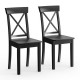 Комплект из двух стульев Мебель--24 Гольф-14 массив берёзы венге, деревянное сиденье венге