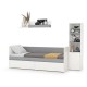 Мебель для детской комнаты с кроватью с ящиками Торонто № 23 белый шагрень/стальной серый