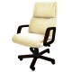 Кресло Надир 1Д кожа люкс, цвет бежевый, высокая спинка, крестовина и подлокотники дерево палисандр - арт. 9391253
