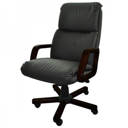 Кресло Надир 1Д (Н4 Д501) эко-кожа, цвет чёрный, высокая спинка - арт. 9391225