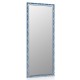 Высокое зеркало в прихожую 50х120 см. синий металлик, орнамент цветок - арт. 1669341