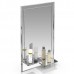 Зеркало 45х75 см. с двумя полочками 123ПЛ серебро куб серебро