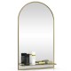 Зеркало для ванной комнаты с полкой 329Ш золото, ШхВ 46х80 см. - арт. 1669084