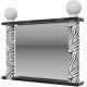 Зеркало Сан-Ремо цвет венге цаво/чёрный глянец - арт. 5102005