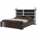 Двуспальная кровать Сан-Ремо цвет венге цаво/чёрный глянец 