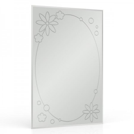 Зеркало с мозаикой цветочек В-216, горизонтальное или вертикальное крепление - арт. 1669391