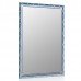 Прямоугольное зеркало 119НС синий металлик, орнамент цветок 