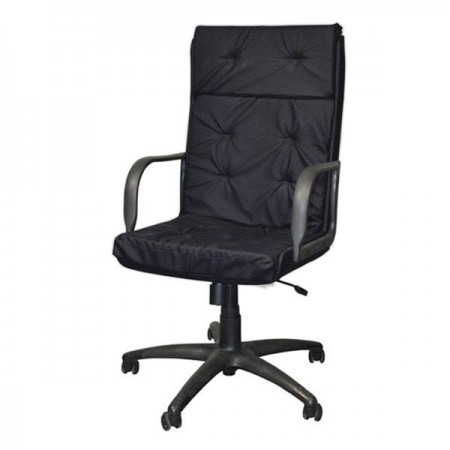 Директорское кресло Маклер 1П эко-кожа, цвет чёрный, высокая спинка - арт. 1939220