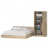 Двуспальная кровать с ящиками 1800 со шкафом для одежды 2-х створчатым Стандарт цвет дуб сонома фото 4