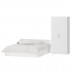 Двуспальная Кровать белая с ящиками 1800 со шкафом для одежды 2-х створчатым Стандарт цвет белый в OXYMEBEL - Интернет магазин мебели