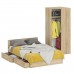 Двуспальная кровать с ящиками 1400 с угловым шкафом Стандарт цвет дуб сонома фото 3
