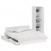 Двуспальная Кровать белая с ящиками 1800 с пеналом Стандарт цвет белый