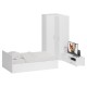 Мебель для спальни белая Стандарт № 4 с кроватью 1200 цвет белый/фасады ТВ тумбы МДФ