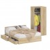 Двуспальная кровать с ящиками 1600 с угловым шкафом Стандарт цвет дуб сонома фото 2