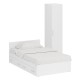 Односпальная Кровать белая с ящиками 1200 с пеналом Стандарт цвет белый