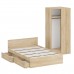 Двуспальная кровать с ящиками 1400 с угловым шкафом Стандарт цвет дуб сонома фото 2