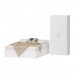 Двуспальная Кровать белая с ящиками 1600 со шкафом для одежды 2-х створчатым Стандарт цвет белый фото 4