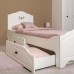 Детская кровать с ящиками Роуз со шкафом и тумбой цвет белый с тиснением поры дерева/ясень ваниль - арт. 1023654
