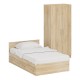 Односпальная кровать с ящиками 1200 со шкафом для одежды 2-х створчатым Стандарт 