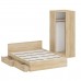 Двуспальная кровать с ящиками 1600 с угловым шкафом Стандарт цвет дуб сонома фото 1