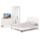 Белая мебель для спальни Валенсия № 17 цвет белый шагрень