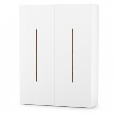 Два шкафа двустворчатых Муссон цвет белый/дуб эндгрейн элегантный - арт. 1023686