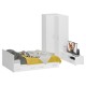 Мебель для спальни Стандарт № 4 с кроватью 1400 с ящиками ТВ тумбы МДФ белый глянец