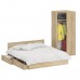 Двуспальная кровать с ящиками 1800 с угловым шкафом Стандарт цвет дуб сонома в OXYMEBEL - Интернет магазин мебели