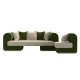 Кипр набор диван и кресло 2 Бежевый Зеленый - арт 116478