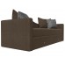 Детский прямой диван Дориан коричневый Серый  арт 100225 в OXYMEBEL - Интернет магазин мебели