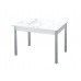 Альфа фотопечать стол обеденный раздвижной / белый мрамор/бетон/металлик 