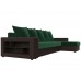 Угловой диван Дубай правый угол, зеленый коричневый - арт. 105802 в OXYMEBEL - Интернет магазин мебели