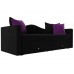 Детский прямой диван Дориан, черный фиолетовый - арт. 100221
