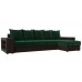 Угловой диван Дубай правый угол, зеленый коричневый - арт. 105802