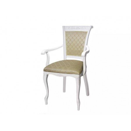 Кресло-стул  С-19 белый/андрис бежевый 