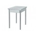 Глайдер стол обеденный / бетон белый/металлик 