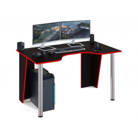 Игровой компьютерный стол КСТ-18 Черный/Красный 