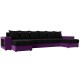 П-образный диван Дубай, черный фиолетовый - арт. 110605