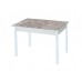 Альфа фотопечать стол обеденный раздвижной / серый мрамор/бетон белый 