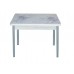 Симпл фотопечать стол обеденный раскладной / цветы на сером/бетон белый/металлик   