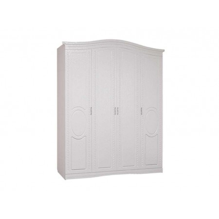 ГЕРТРУДА шкаф 4-х дверный белая лиственница/ясень жемчужный 