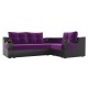 Угловой диван Митчелл правый угол, Фиолетовый Черный - арт. 107562