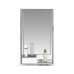 Зеркало 45х75 см. с двумя полочками 123ПЛ серебро куб серебро