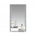 Зеркало 45х75 см. с двумя полочками 123ПЛ малахит серебро