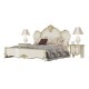 Кровать 1800 с двумя тумбами Дольче Вита цвет белый глянец с серебром - арт 1020603